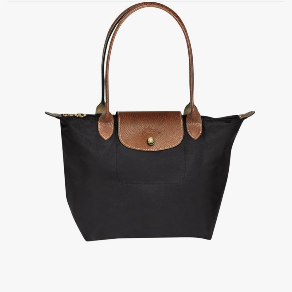 Elegant Black and Brown Tote Bag longchamp